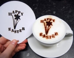 Happy Easter with Daffodil Stencil