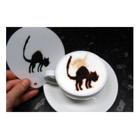 Halloween Scary Cat Stencil