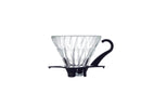Hario Glass Coffee Dripper V60 - Black/Clear Size 01 - Barista Shop
