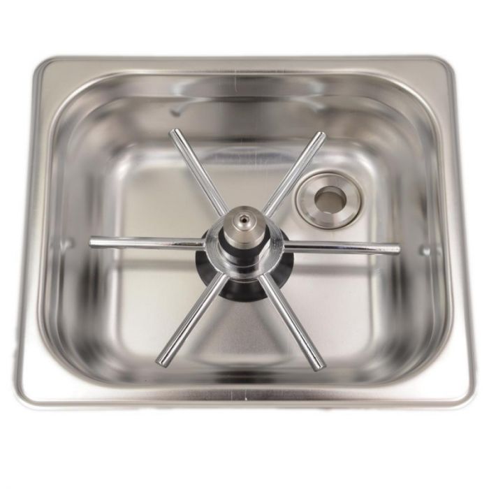 Rhinowares Recessed Square Pitcher Rinser (150mm With Spin Jet)