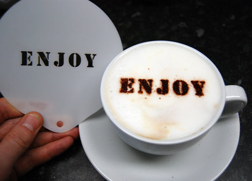 Stencils - 'Enjoy' - Barista Shop