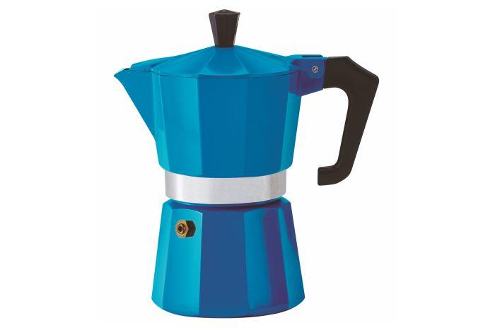 Pezzetti ItalExpress Aluminium Moka Pot - 3 Cup Blue - Barista Shop