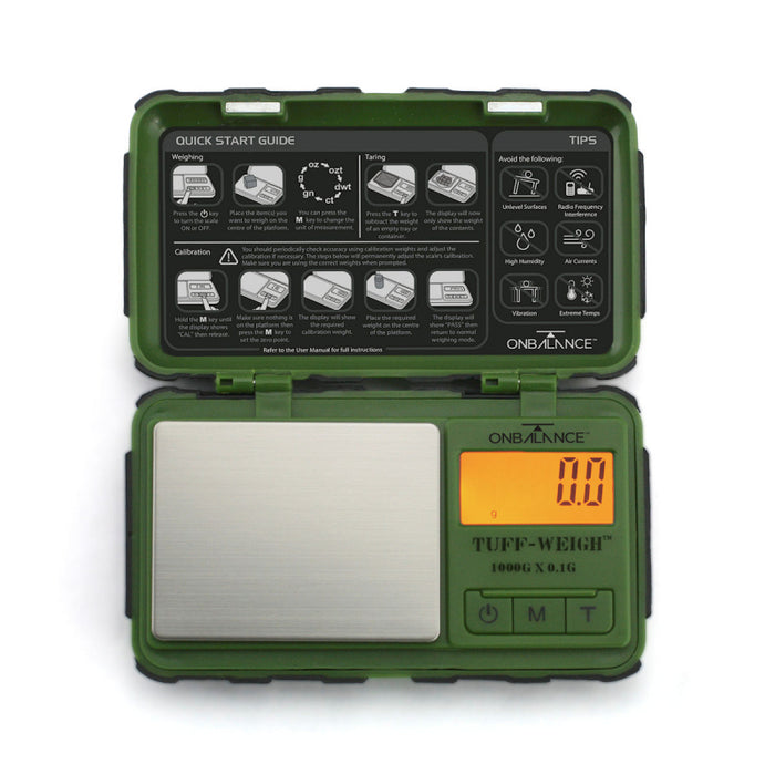 On Balance Tuff-Weigh Scale 1000 X 0.1g With Impact resistant Case