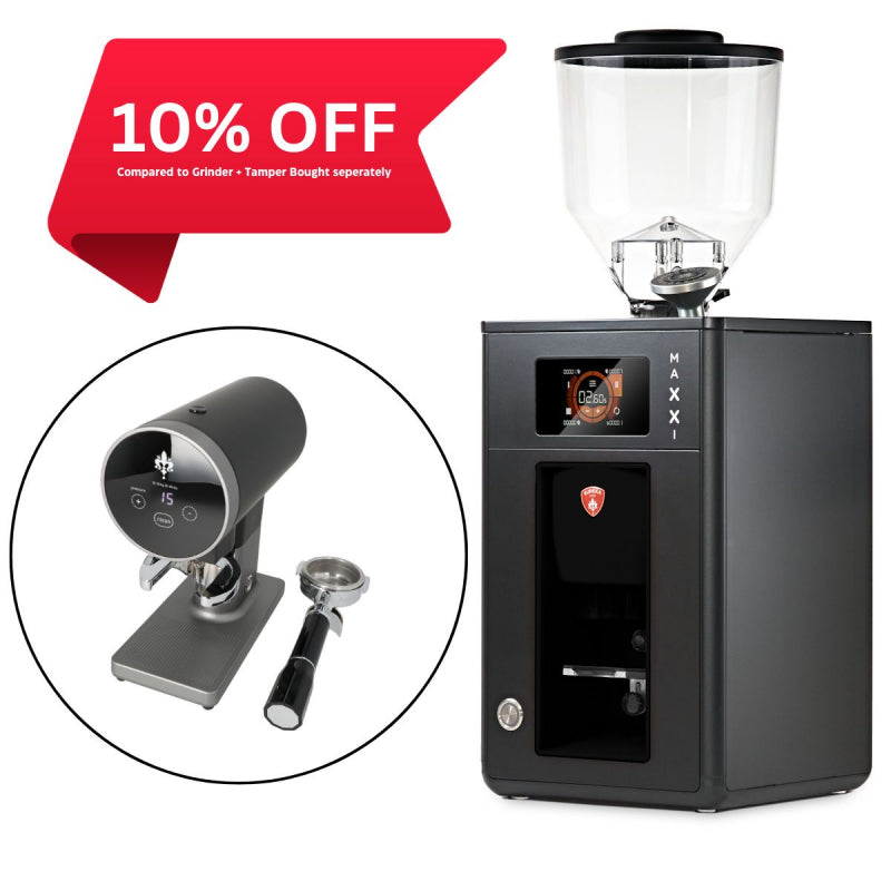 Grinders with automatic tamper