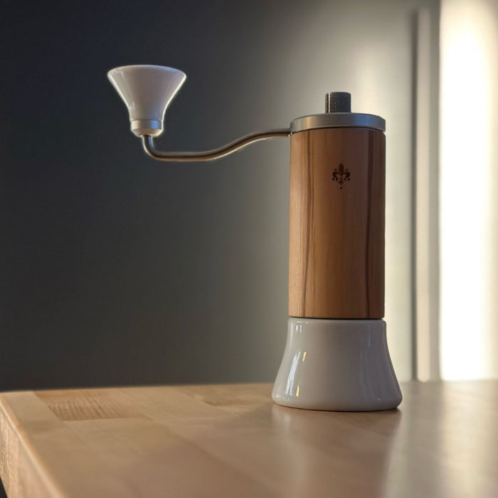 Eureka Baby Hand Grinder - Oilve Body, Ceramic Base