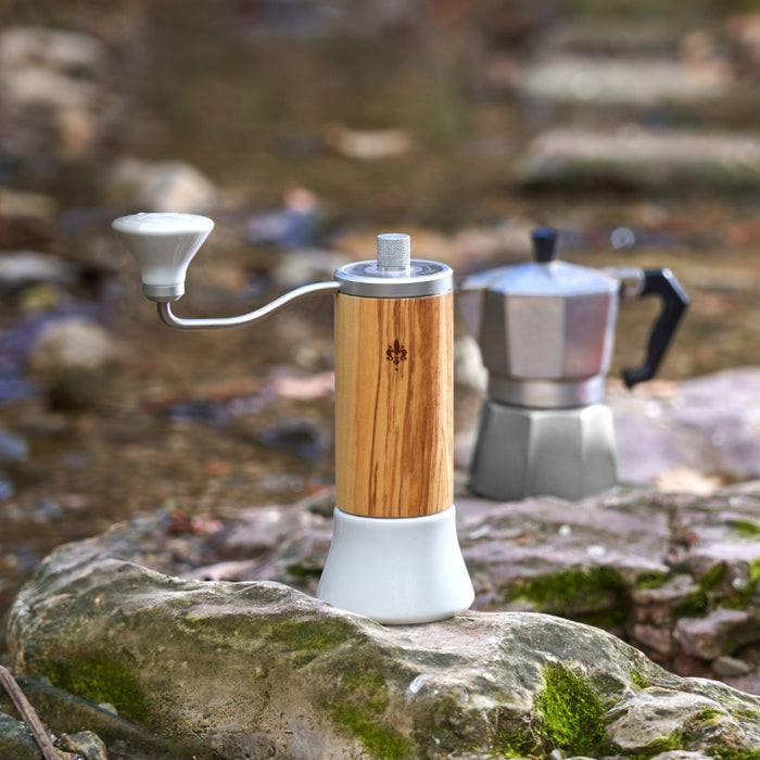 Eureka Baby Hand Grinder - Oilve Body, Ceramic Base