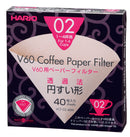 HARIO V60 PAPER FILTERS 02 DRIPPER 40 SHEETS - UNBLEACHED - Barista Shop