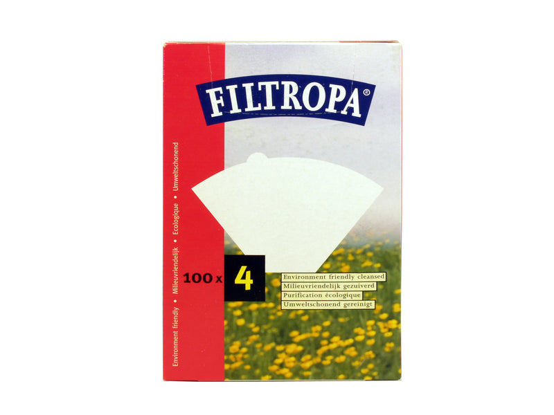 Filtropa White Size 4 Filter Papers 100Pcs (190 mm top corner to corner) - Barista Shop